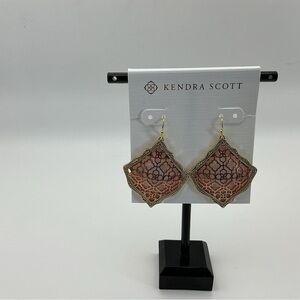 Kendra Scott Filigree Drop Earrings Rose Gold Tone New With Tags